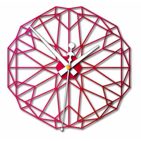 Sentop Geometryczny zegar ścienny wykonany z drewnianej sklejki PR0346 również czarny