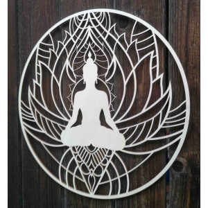 Malowidło ścienne mandala i Budda - POKÓJ 2