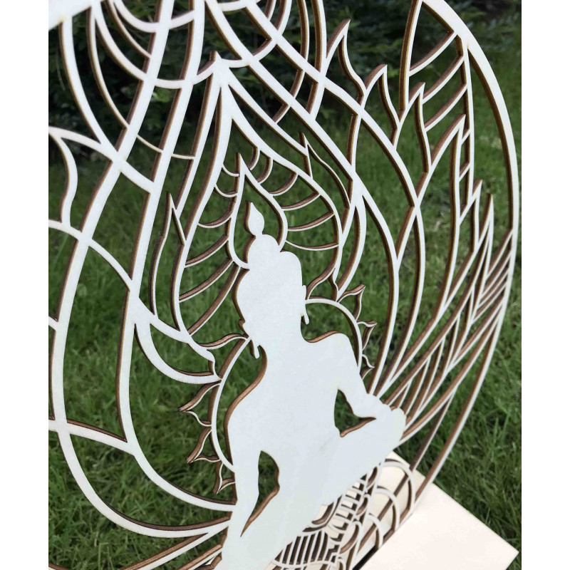 Malowidło ścienne mandala i Budda - POKÓJ