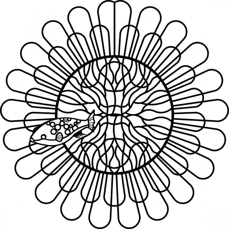 Kwiatowy obraz Zabawy i Piękna z rybą - POKÓJ