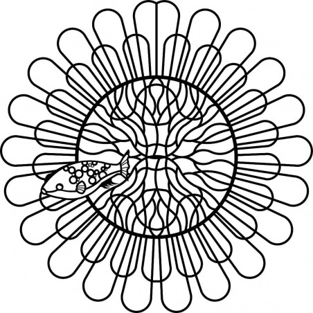 Kwiatowy obraz Zabawy i Piękna z rybą - POKÓJ