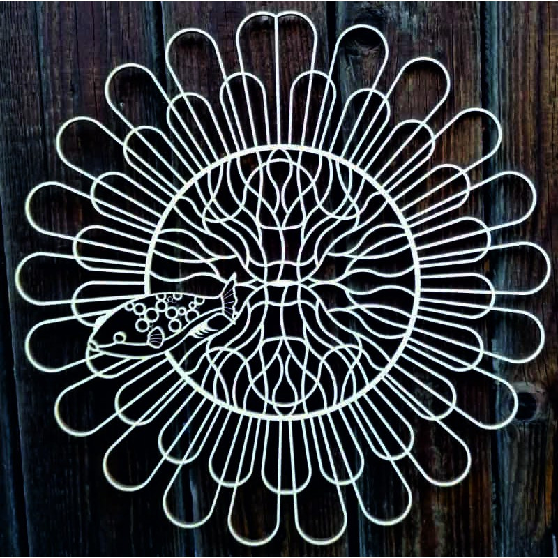 Kwiatowy obraz Zabawy i Piękna z rybą - POKÓJ