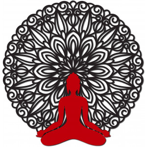 Sentop - Mandala obraz 3D na ścianie kolorowej mandali Buddy 2