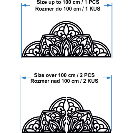 Drewniany obraz ścienny półmandala - BOHEMIA