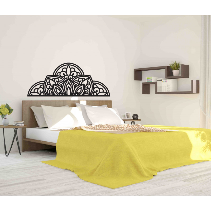 Drewniany obraz ścienny półmandala - BOHEMIA