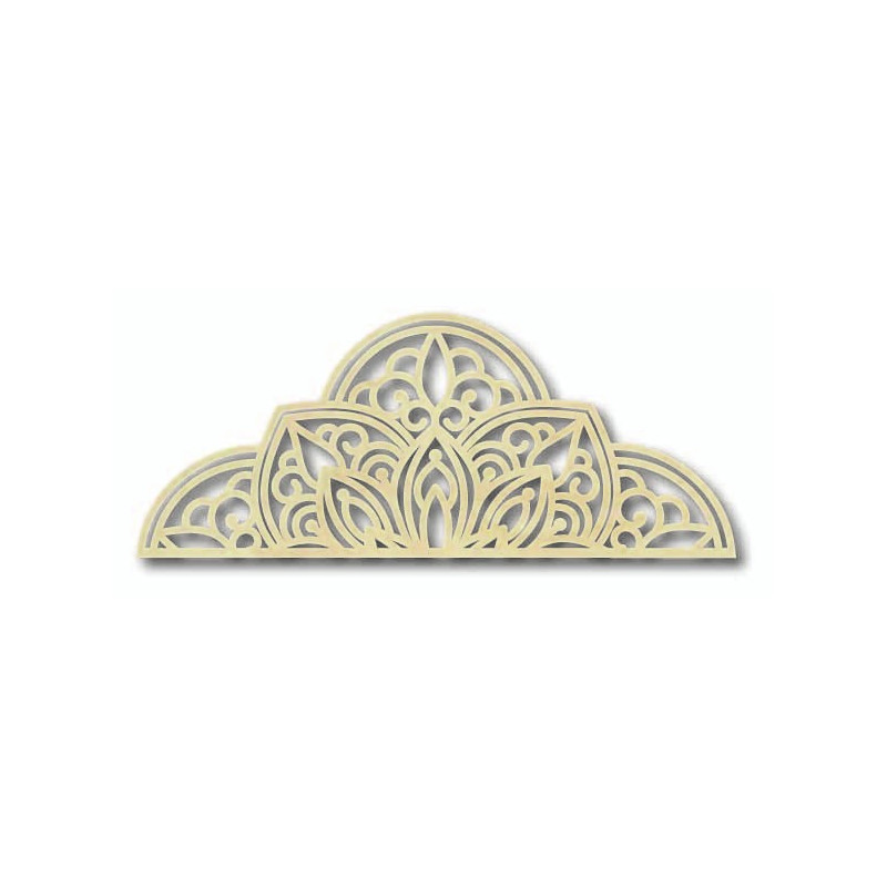 Drewniany obraz ścienny półmandala - BOHEMIA