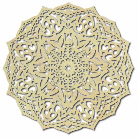 Drewniana mandala na ścianę - CIRCEL