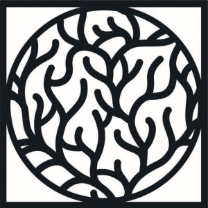 Nowoczesne malowidło ścienne z gałęziami w ramie - STEITI 2