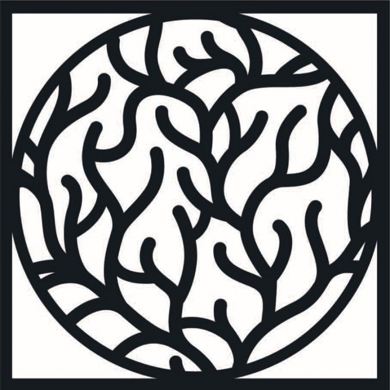 Nowoczesne malowidło ścienne z gałęziami w...