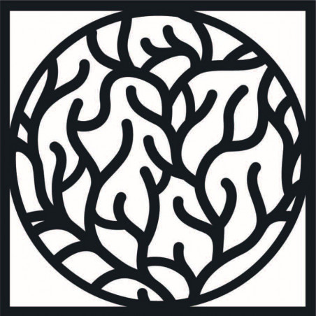 Nowoczesne malowidło ścienne z gałęziami w ramie - STEITI