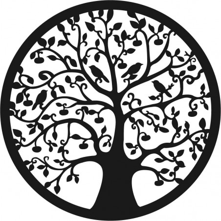 Drewniany obraz przedstawiający drzewo i ptaki - HOJNISŤ