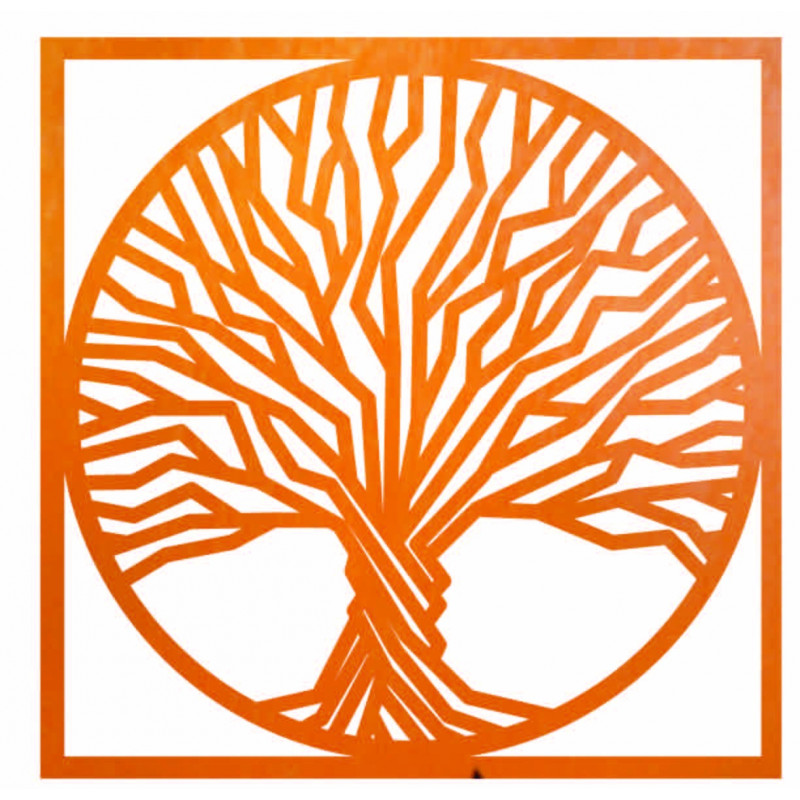 Drewniany obraz ścienny drzewo w ramie