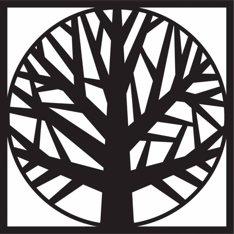 Drewniany obrazek drzewa w ramce - OMARF