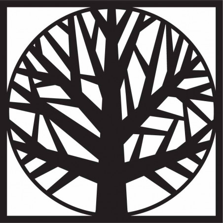 Drewniany obrazek drzewa w ramce - OMARF