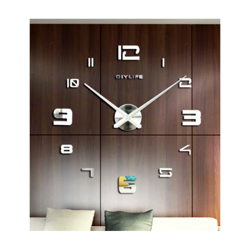 Samoprzylepny zegar ścienny lustrzany PROFI CLOCK 3D