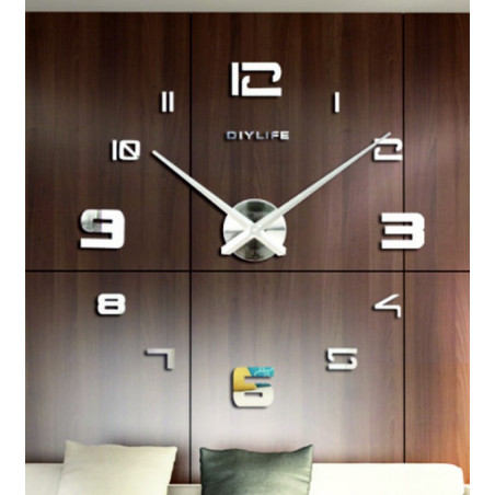 Samoprzylepny zegar ścienny lustrzany PROFI CLOCK 3D Samoprzylepny zegar ścienny lustrzany PROFI CLOCK 3D