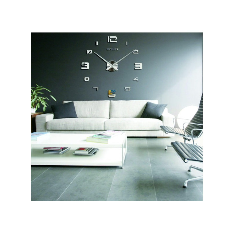 Samoprzylepny zegar ścienny lustrzany PROFI CLOCK 3D