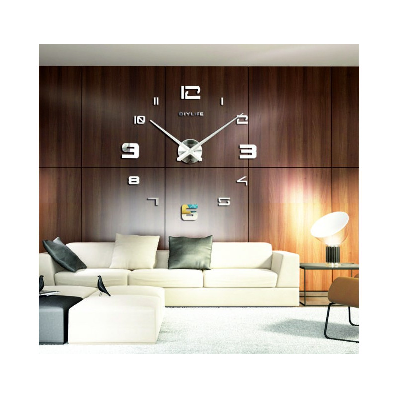 Samoprzylepny zegar ścienny lustrzany PROFI CLOCK 3D