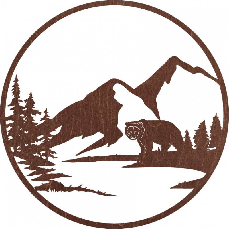 Drewniany obraz ścienny przedstawiający...