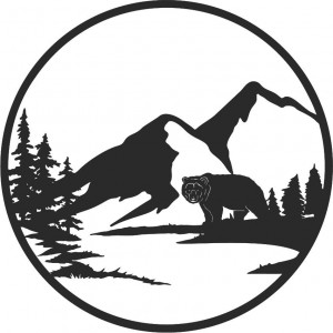 Obraz ścienny las i natura z motywem niedźwiedzia 2