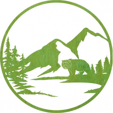 Drewniany obraz ścienny przedstawiający sylwetkę niedźwiedzia - natura - VIZZY