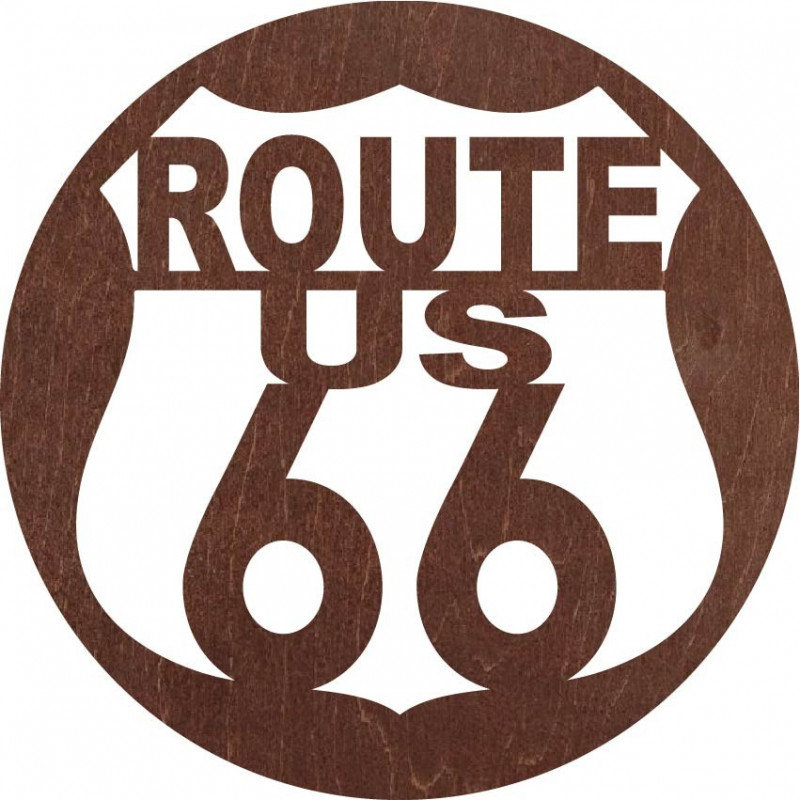 Drewniany obraz ścienny U.S. ROUTE 66