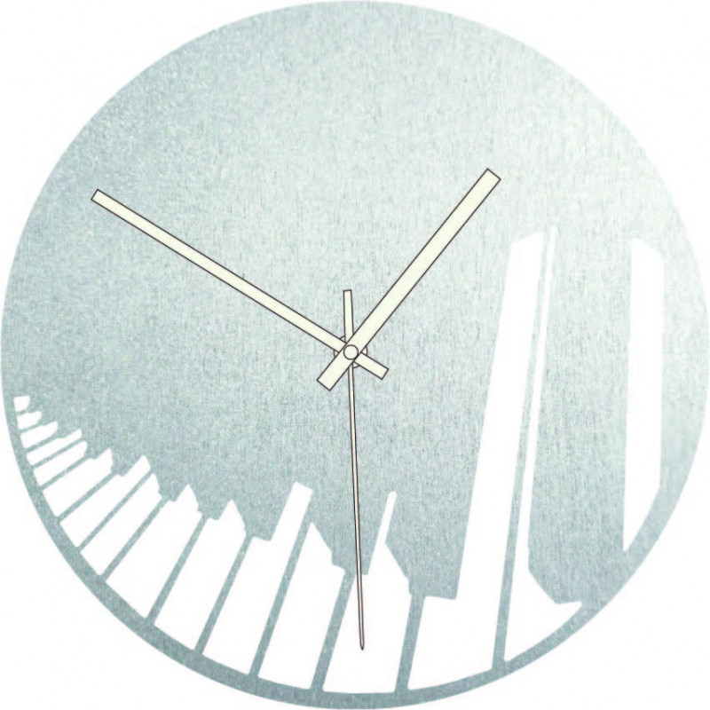 Drewniany zegar fortepian symfonia czarny i...