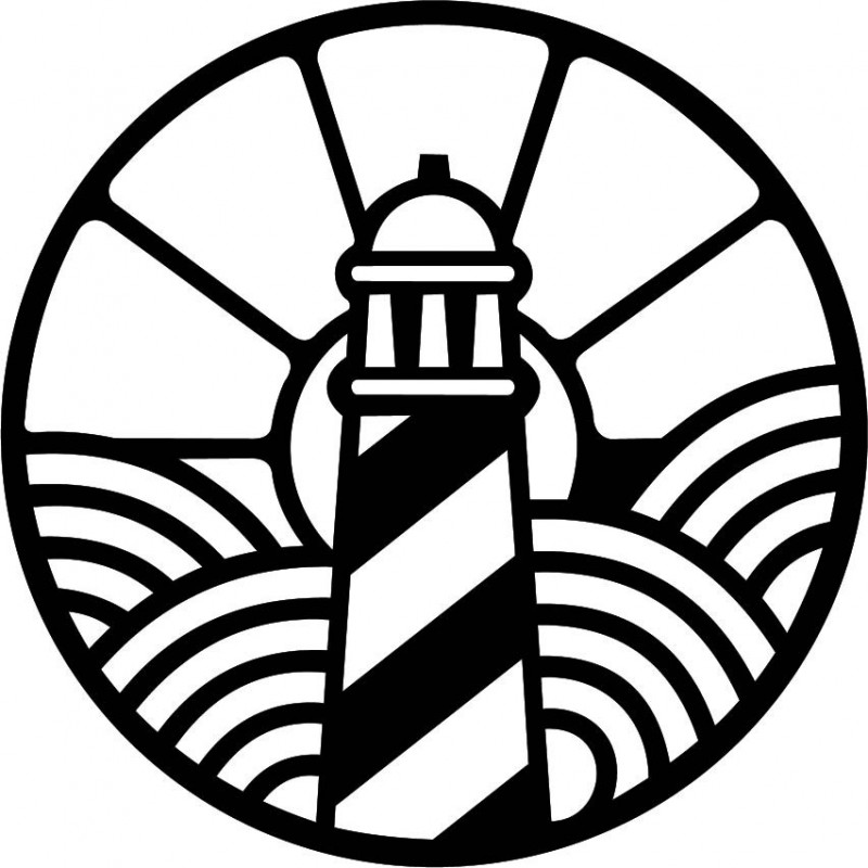 Drewniany obrazek z motywem latarni morskiej -...