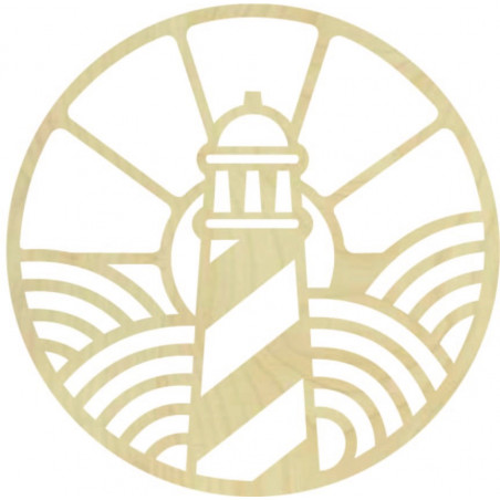 Drewniany obrazek z motywem latarni morskiej - FEDRO