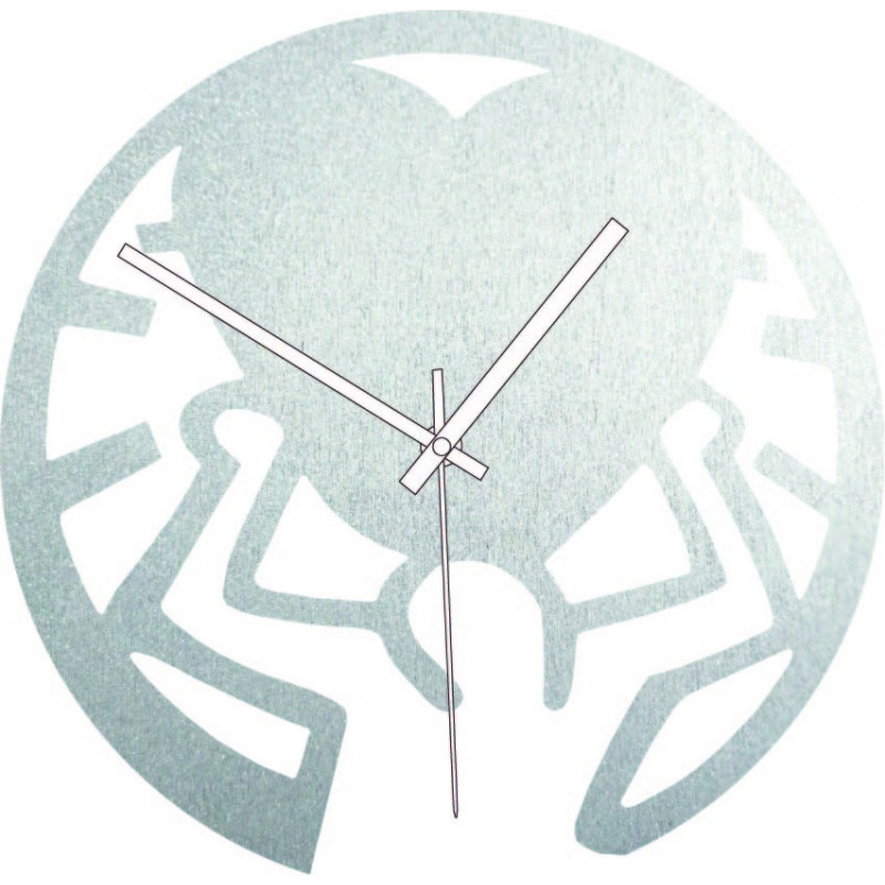 Drewniany zegar - miłość na ramionach czarny i...