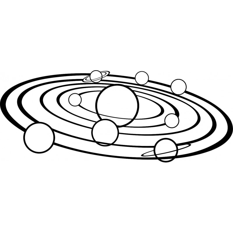 Nowoczesna grafika ścienna Układ Słoneczny - SOLAR