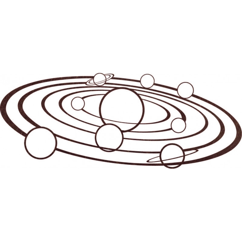Nowoczesna grafika ścienna Układ Słoneczny - SOLAR