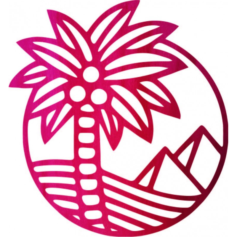 Drewniany obraz ścienny przedstawiający palmę...