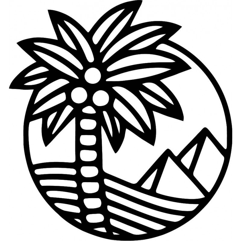 Drewniany obraz ścienny przedstawiający palmę...