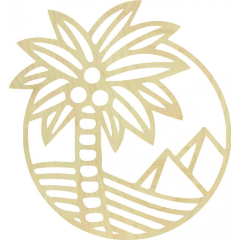 Drewniany obraz ścienny przedstawiający palmę...