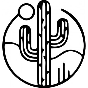 Drewniany obraz ścienny przedstawiający kaktusa ze... 2