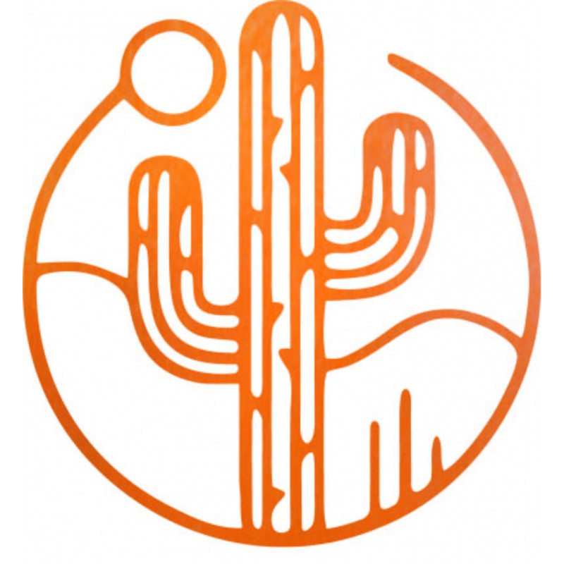 Drewniany obraz ścienny przedstawiający kaktusa...