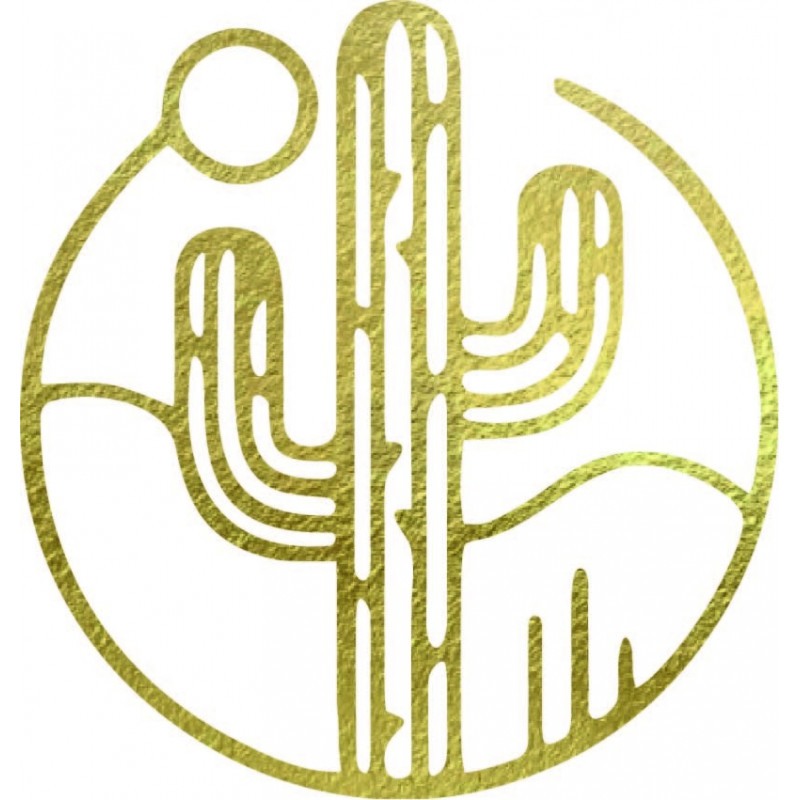 Drewniany obraz ścienny przedstawiający kaktusa...