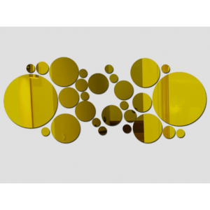 Lustra dekoracyjne. Lustrzana naklejka ścienna, jako obraz lub dekoracja, akrylowa naklejka 3d 2