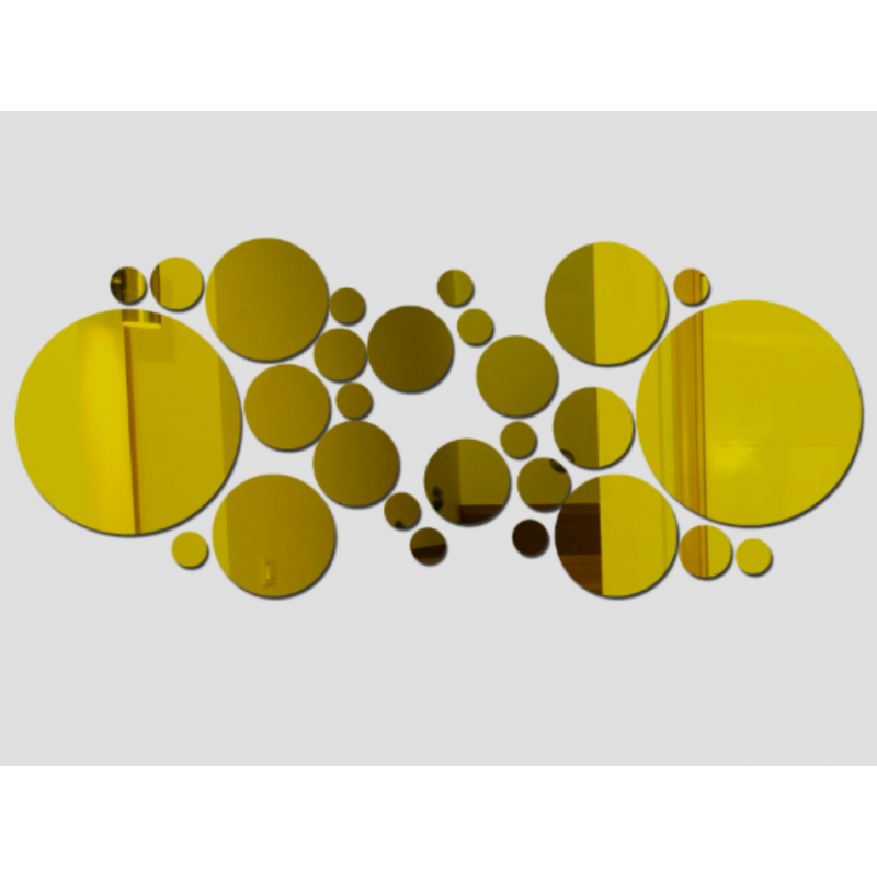 Lustra dekoracyjne. Lustrzana naklejka ścienna, jako obraz lub dekoracja, akrylowa naklejka 3d