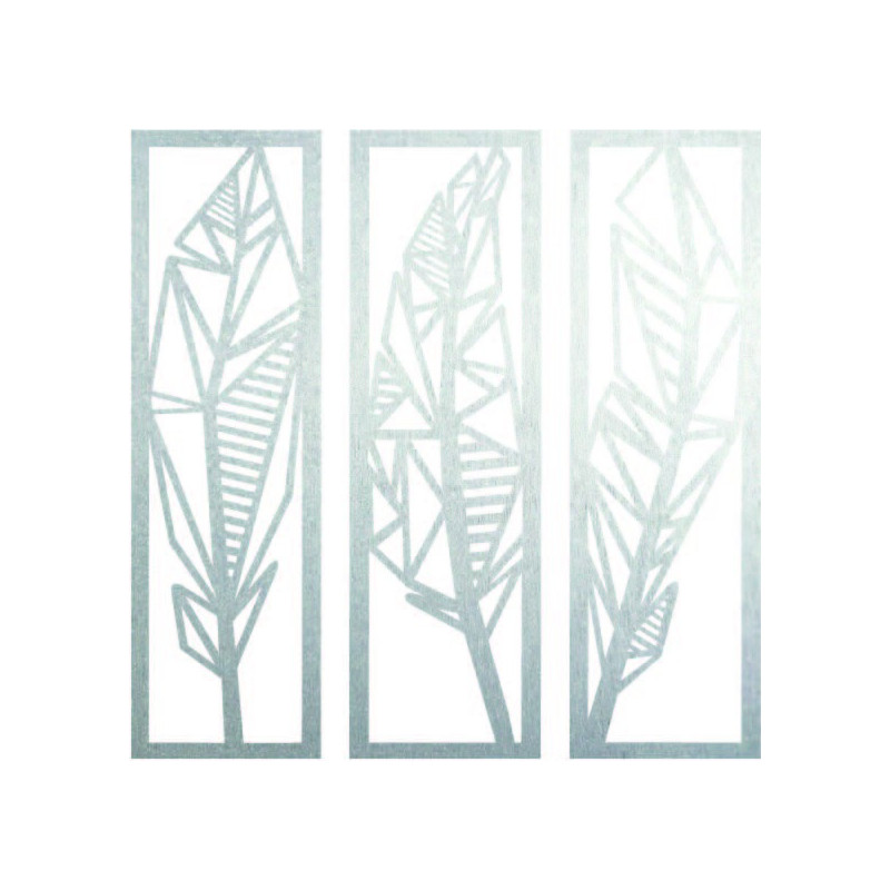 Nowoczesny obraz trzyczęściowy liście bananowca...