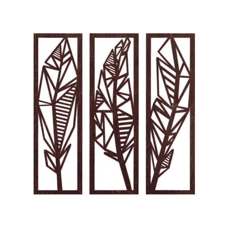 Nowoczesny obraz trzyczęściowy liście bananowca...