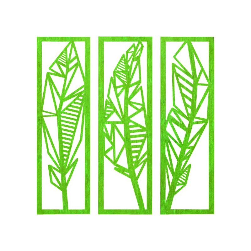 Nowoczesny obraz trzyczęściowy liście bananowca...