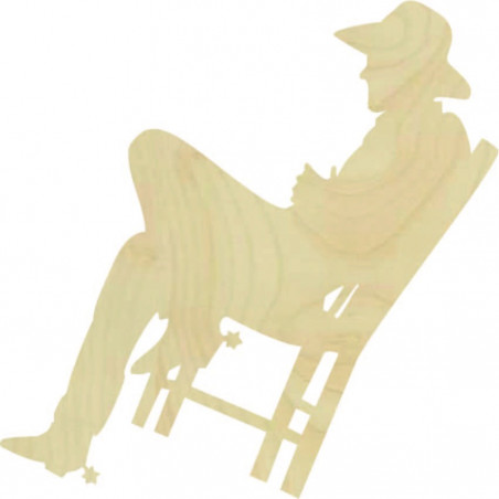 Elegancki drewniany obrazek na ścianę - KOWBOJ | SENTOP