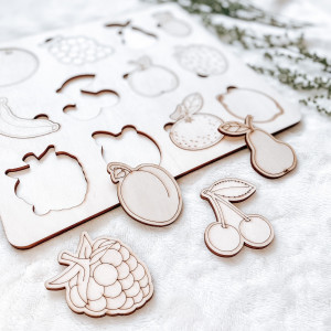 Wkład montessori drewniany dla dzieci - OWOC SENTOP 2