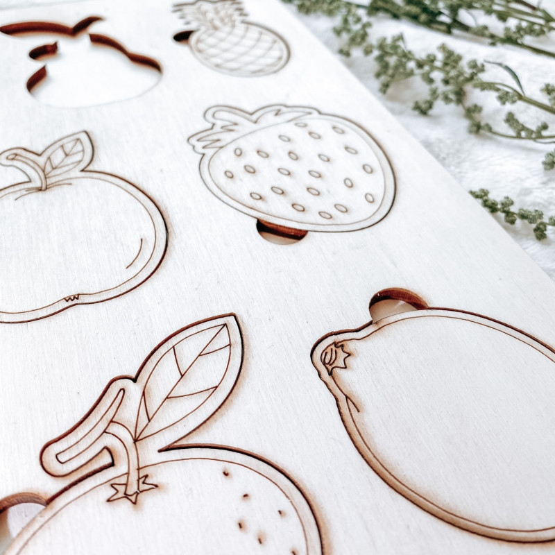 Wkład montessori drewniany dla dzieci - OWOC...