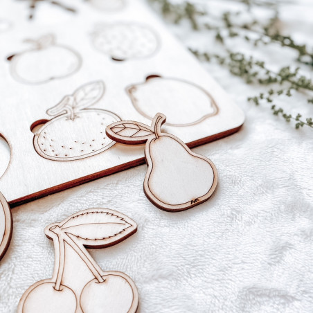 Wkład montessori drewniany dla dzieci - OWOC SENTOP