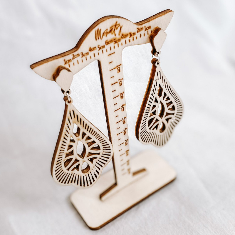 Drewniane wiszące kolczyki VALERY - MONATY |...