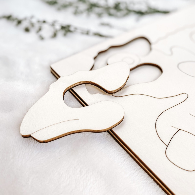 Drewniana wkładka montessori dla dzieci -...