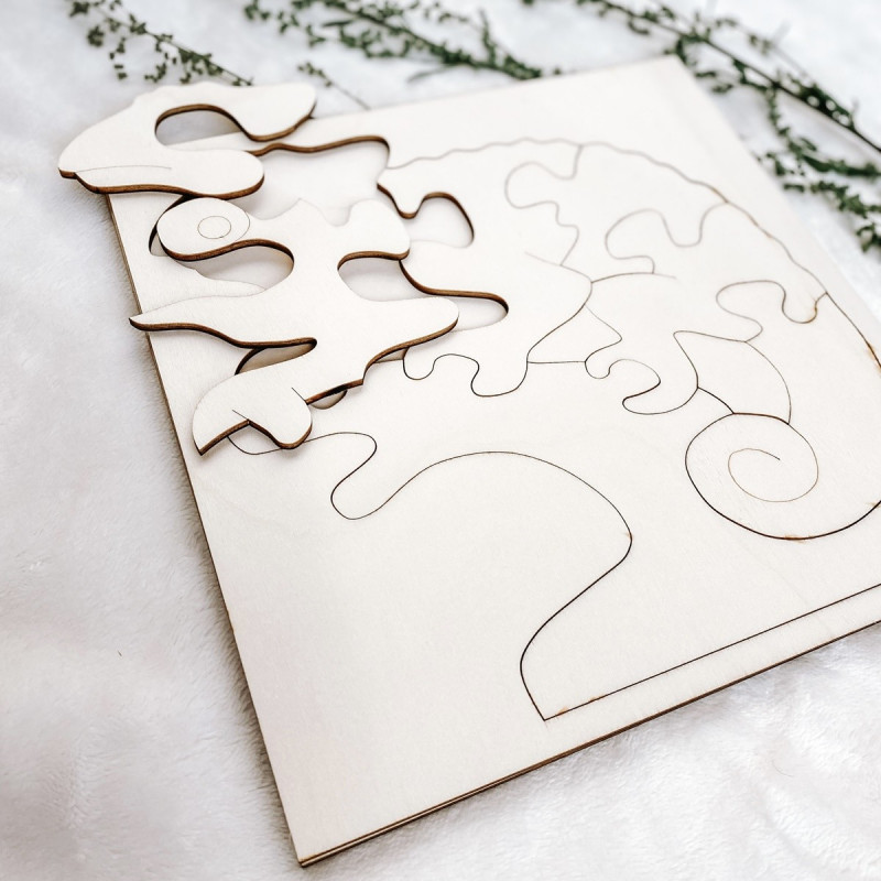 Drewniana wkładka montessori dla dzieci -...